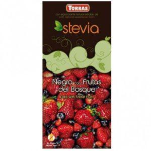 Chocolate Negro con Frutos del Bosque y Stevia s/a, 125g. Torras