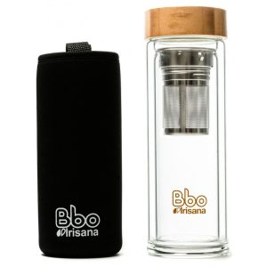 Termo infusionador de doble pared con funda, 400ml. Irisana