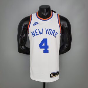 Camiseta New York Knicks Rose #4 75th Anniversary White